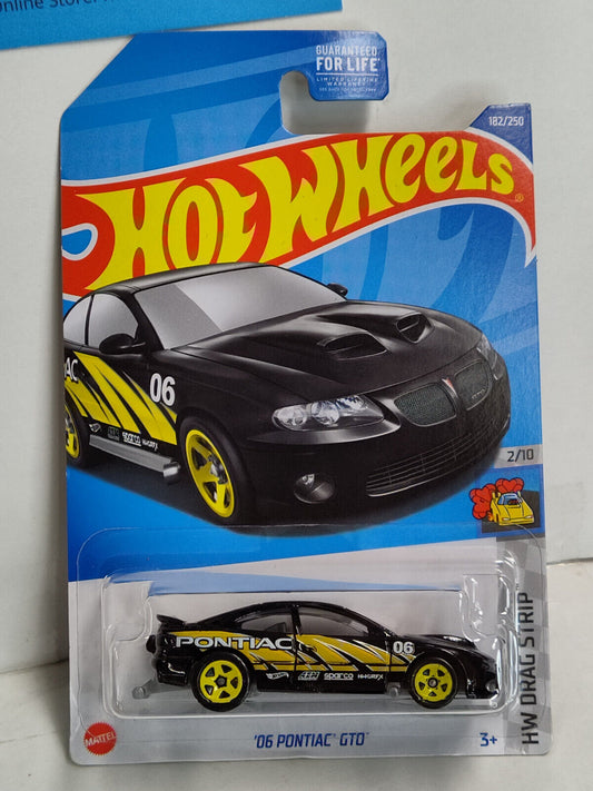 Hot Wheels #182 Drag Strip Series #2 '06 Pontiac GTO BLISTR CRACKED (Lc S)