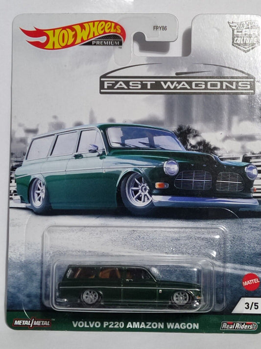 Hot Wheels GRJ64 Fast Wagons Series Premium #3 Volvo P220 Amazon Wagon (Box 6)