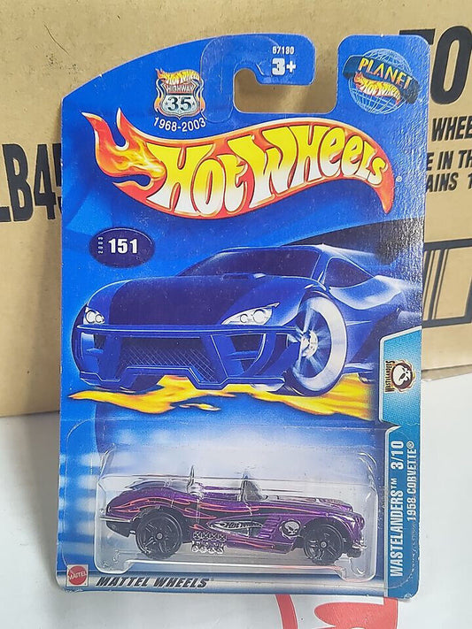 Hot Wheels 2003 #151 Wastelanders Series #3 1958 Corvette LOW SIDES BENT(Lc-A)