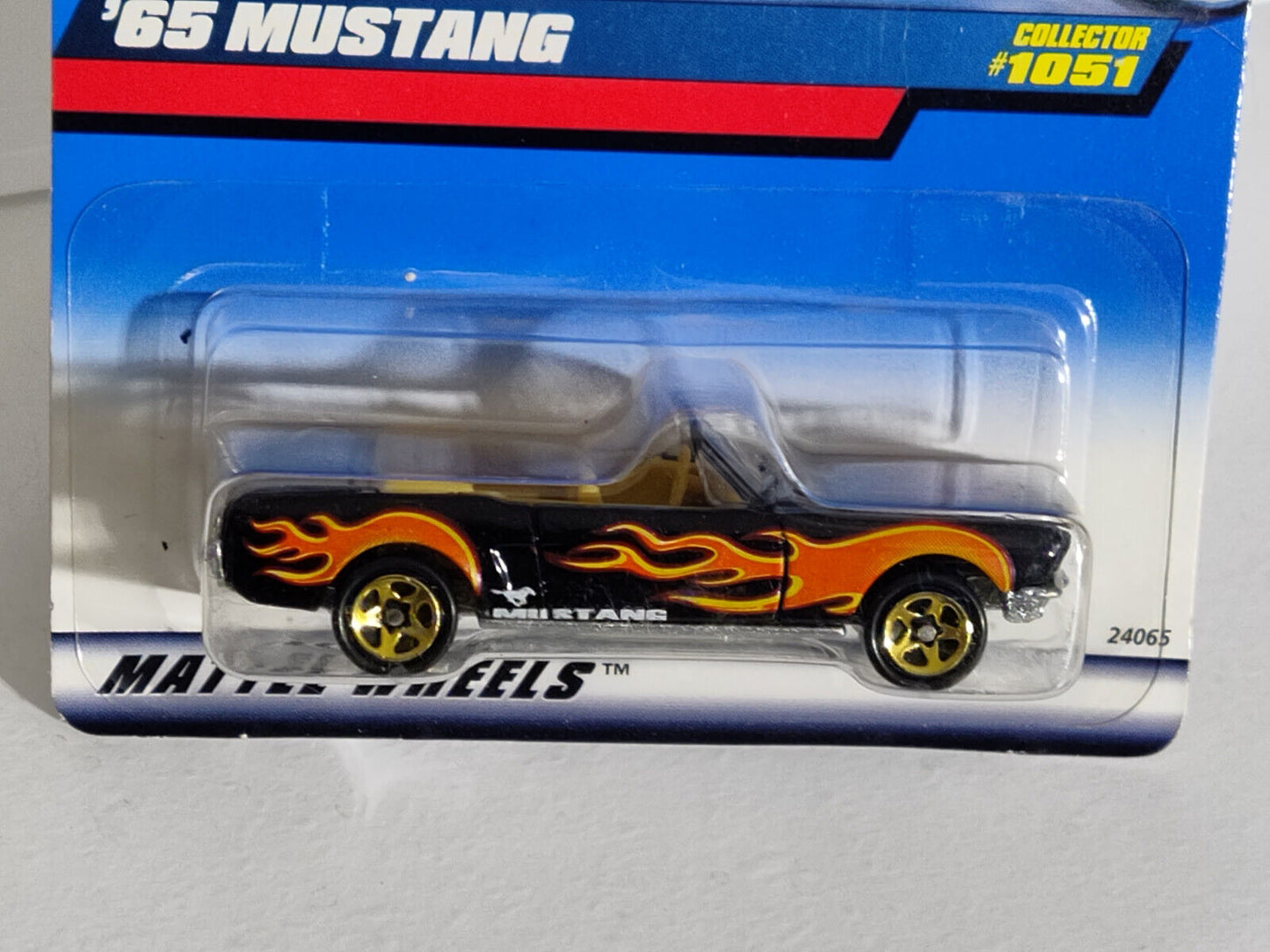 Hot Wheels #1051 '65 Mustang WORN EDGES  (Loc Q/Wall 2)