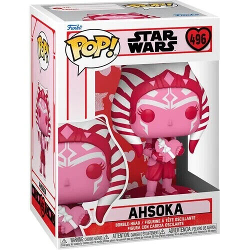 Funko Pop Valentine Edition Star Wars #496  Ahsoka Bent corner