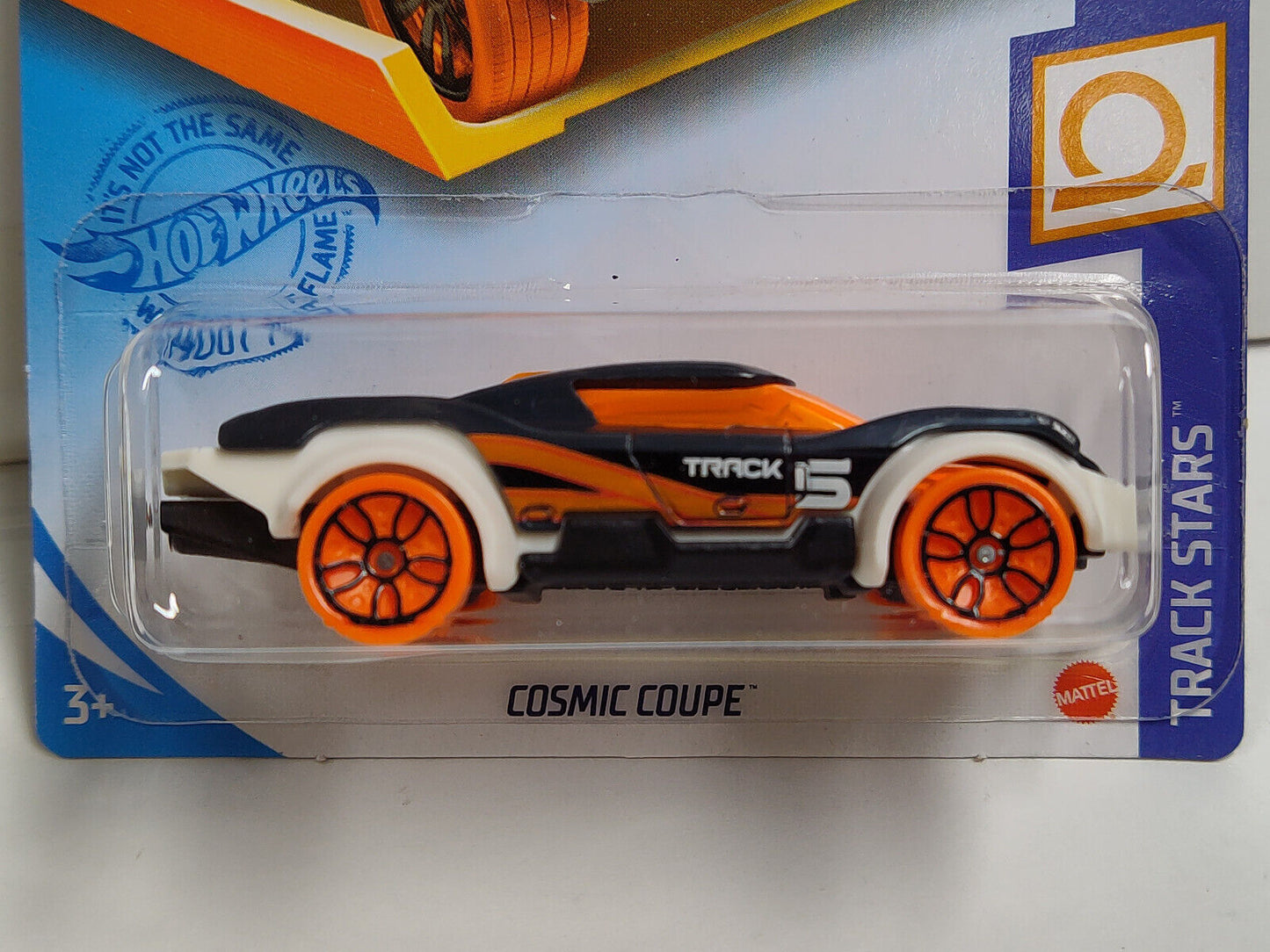 Hot Wheels #135 Mainline Track Stars Series #5 Cosmic Coupe Black Top CARD BENT