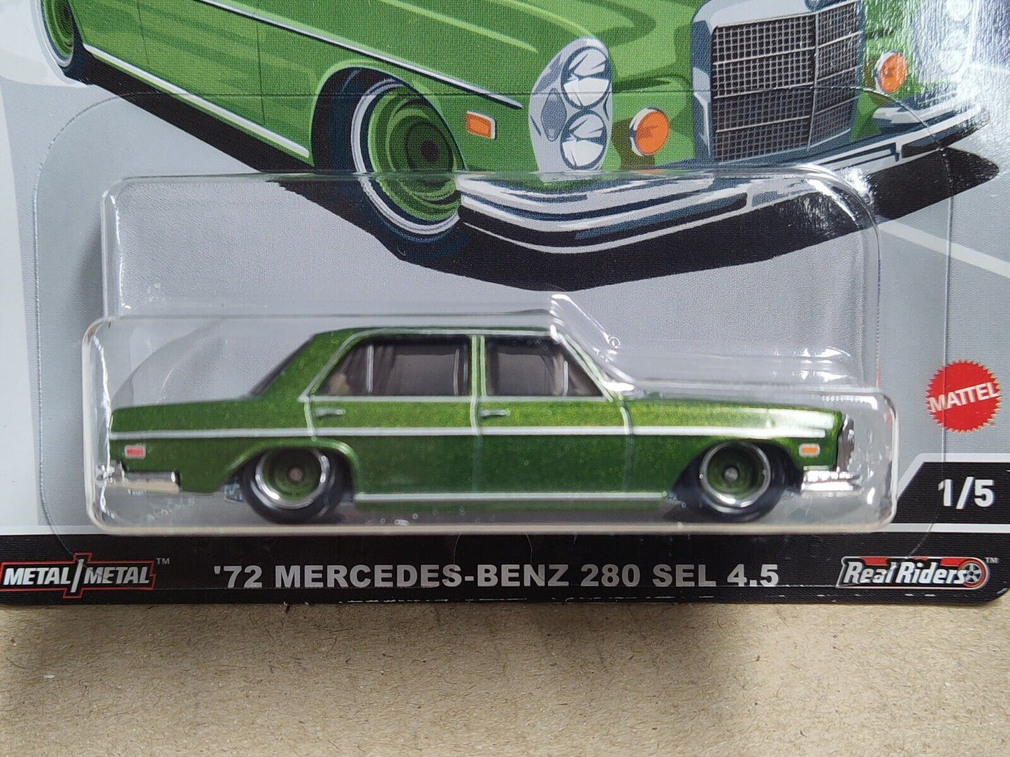 Hot Wheels HCK18 Auto Strasse Series #1 '72 Mercedes Benz 280 SEL 4.5 (Box 37)