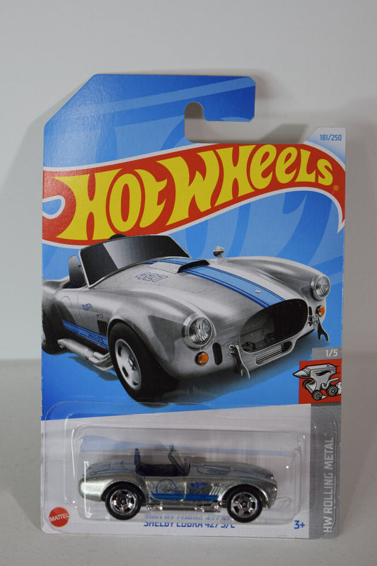 Hot Wheels #181 Rolling Metal Series #1 Shelby Cobra 427 S/C  (Loc B)