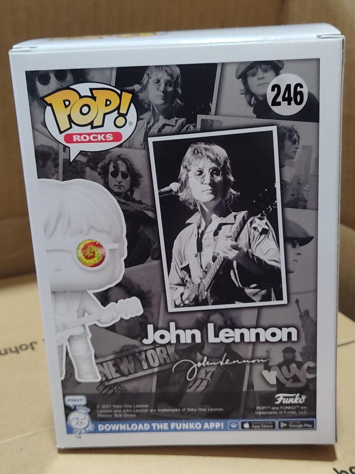 Funko Pop ROCKS #246 John Lennon with Psychedelic Shades - Entertainment Earth