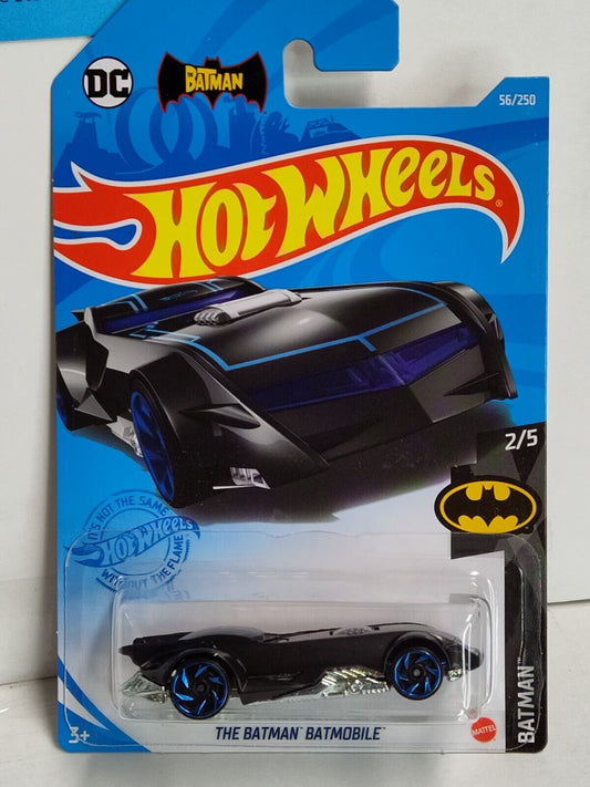 Hot Wheels #056 Mainline Batman Series #2 Batmobile(Blue Trim) BLISTER PUSHED IN