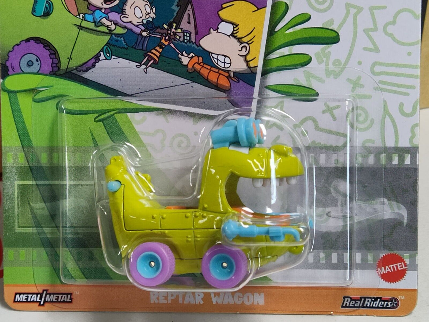 Hot Wheels GRL61 Nikelodeon Rug Rats Reptar Wagon RUFFLED EDGES (Box 1)