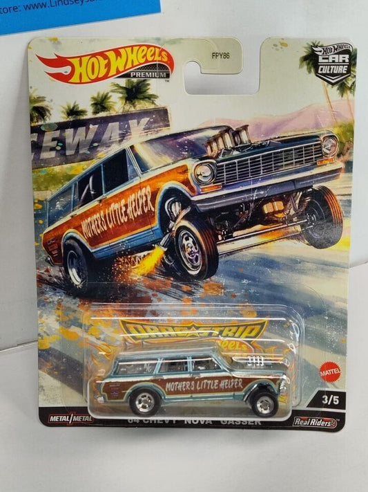 Hot Wheels HCK21 Drag Strip Demons Series #3  '64 Chevy Nova Gasser (Loc 27/40)