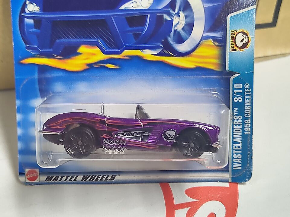 Hot Wheels 2003 #151 Wastelanders Series #3 1958 Corvette LOW SIDES BENT(Lc-A)