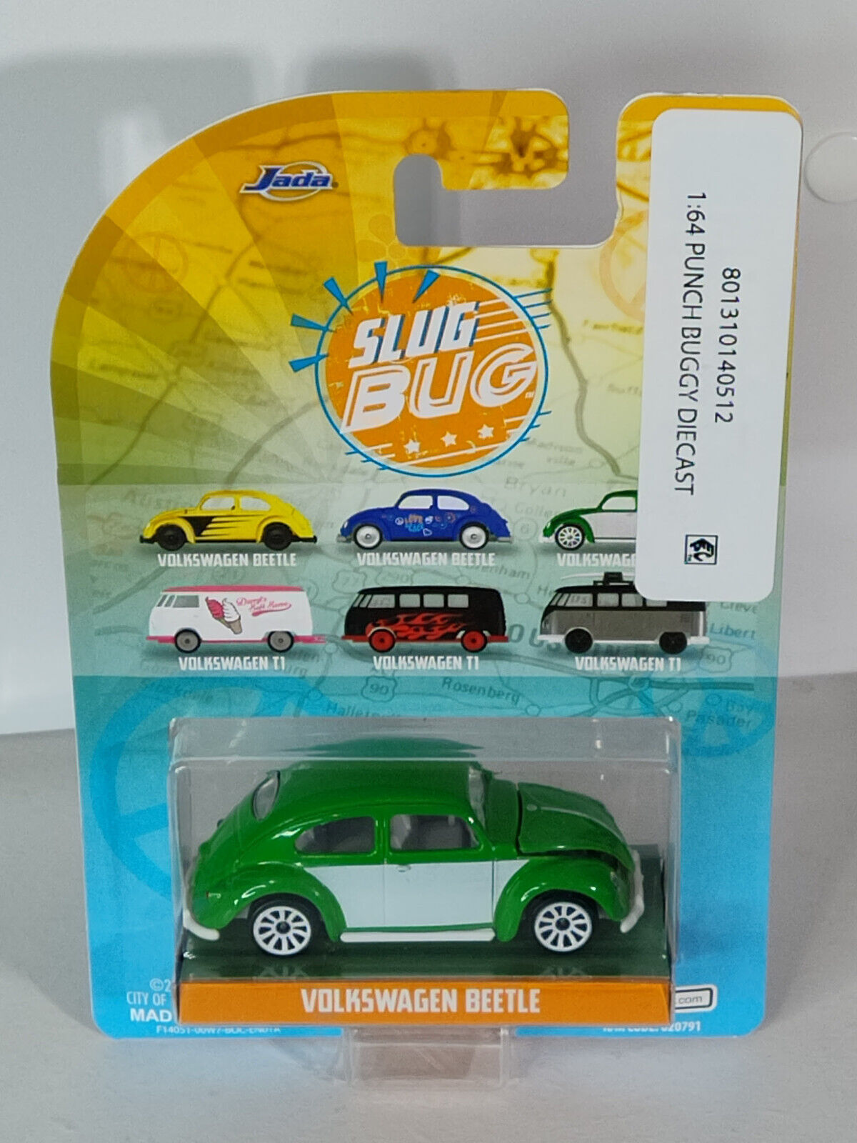 JADA Majorette Slug Bug/ Punch Buggies Series Volkswagen Beetle STKR GLUE RESIDU