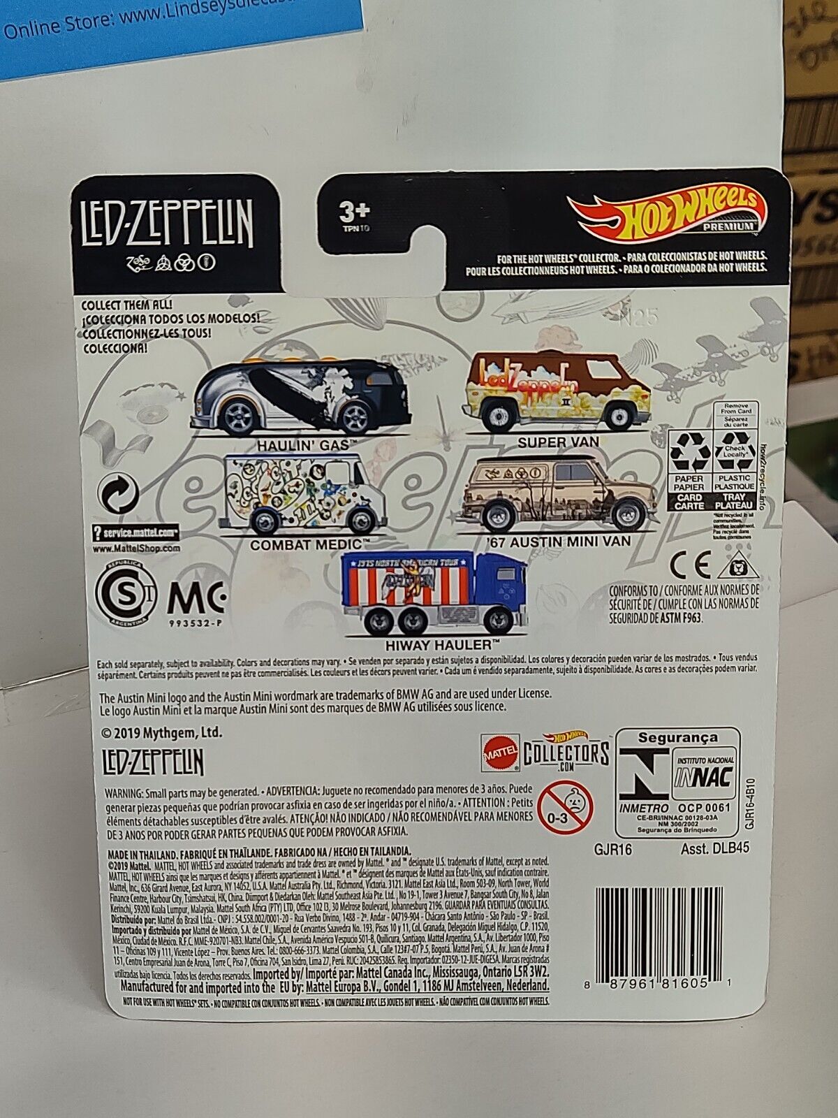 Hot Wheels GJR16 Led Zeppelin Series #3 Combat Medic Van