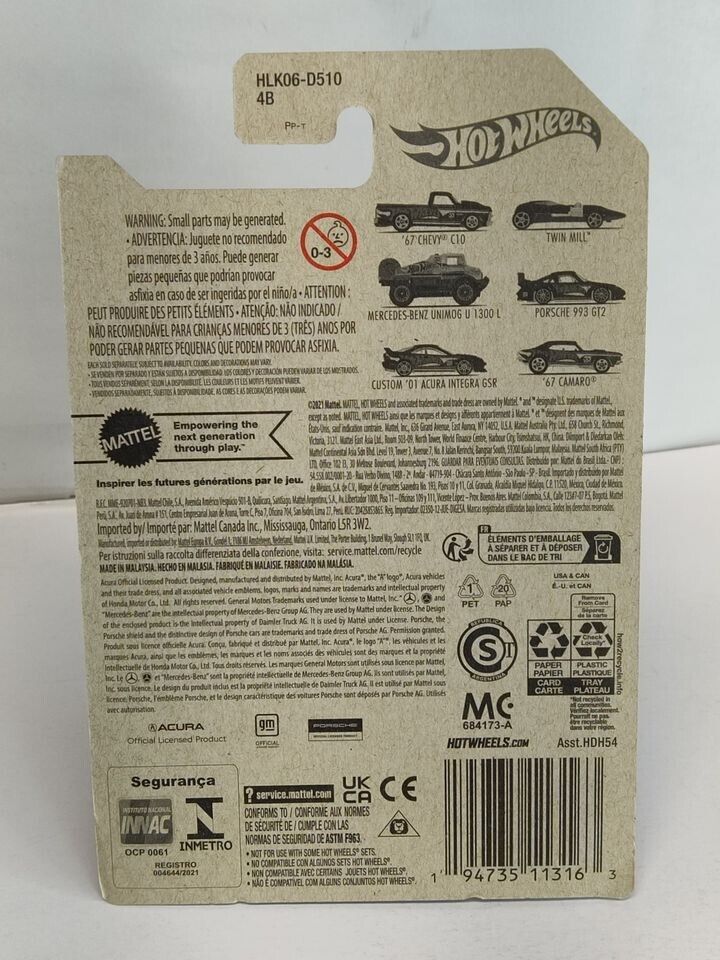 Hot Wheels #HDH54 55th Anni Series #4 Porsche 993 GT2 RUFFLED EDGES(Box K)