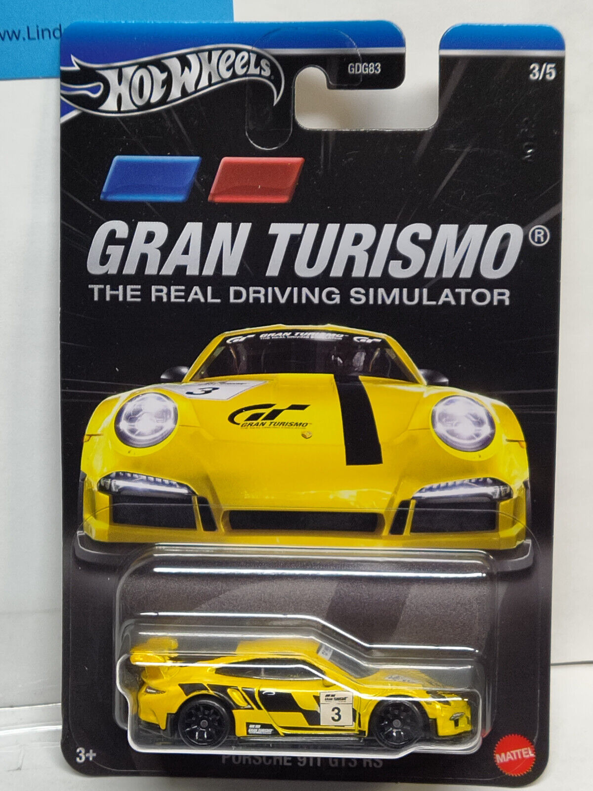 Hot Wheels #HRV65 Gran Turismo #3 Porsche 911 GT3 RS  CARD WAVY (Loc P)