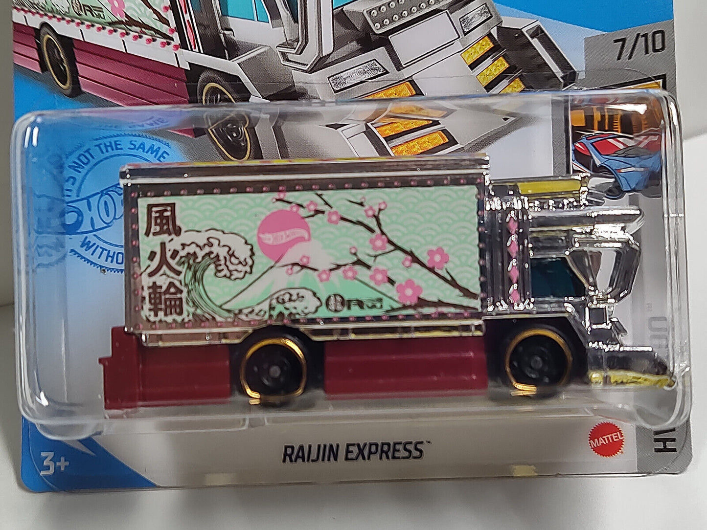 Hot Wheels #102 Main Metro Series #7 Raijin Express BLISTER CRACKED BOTH SIDES