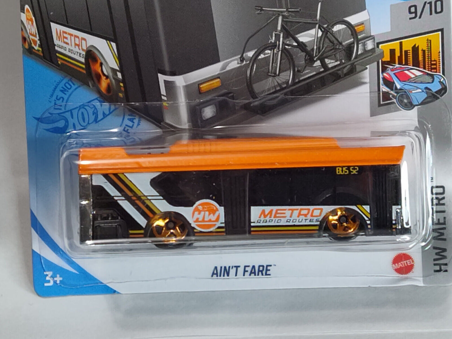 Hot Wheels #155 Mainline Metro Series #9 Ain't Fare BLISTER CRACKED SIDE