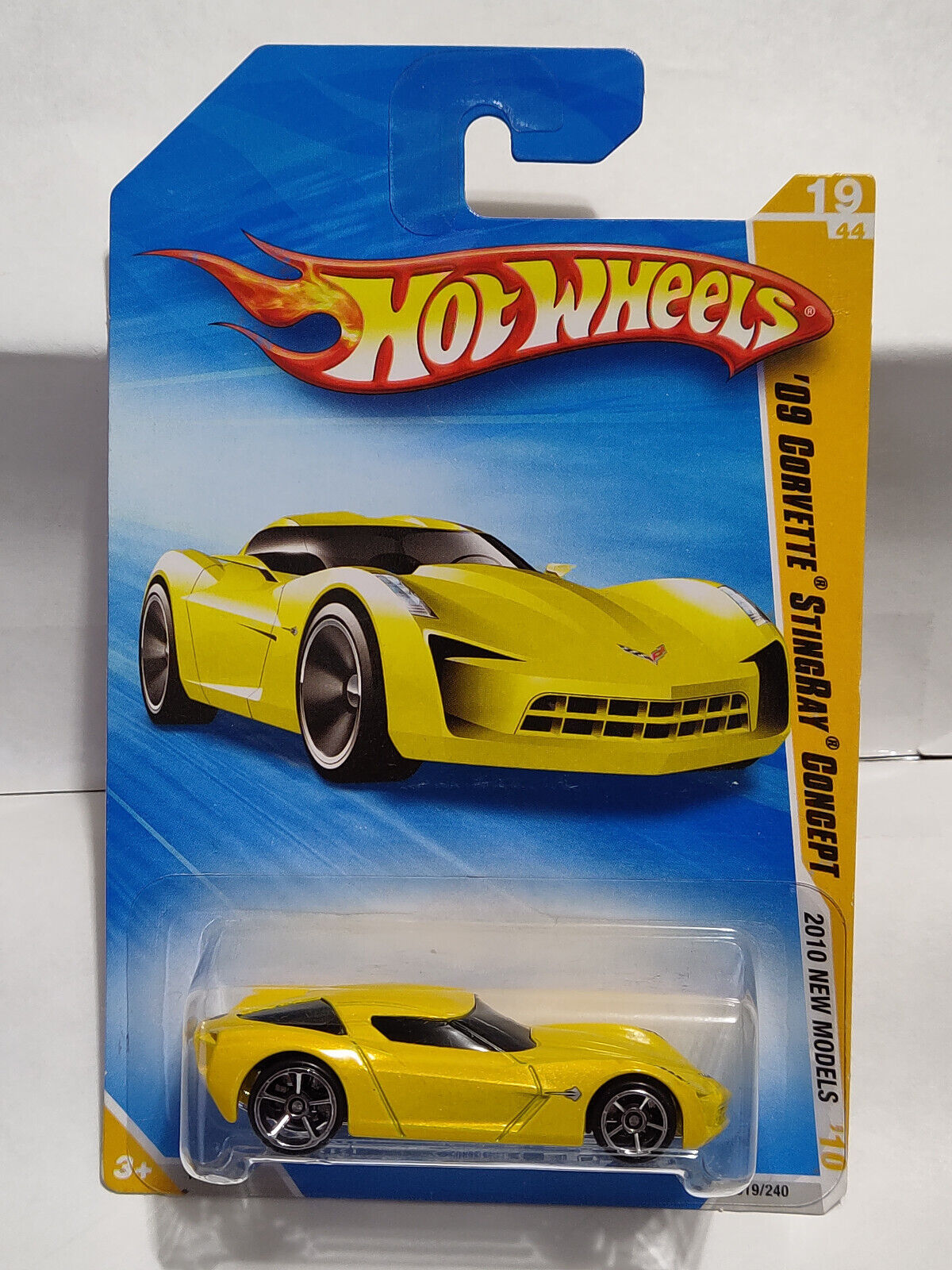 Hot Wheels 2010 New Models #19 '09 Corvette Stingray Concept Yel PGHK CRE(Loc G)