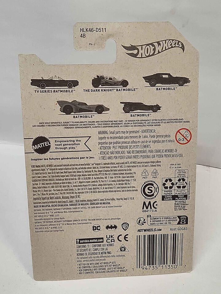 Hot Wheels #HLK46 BATMAN Series #3 Batmobile DAMAGED VERSION  (Loc X)