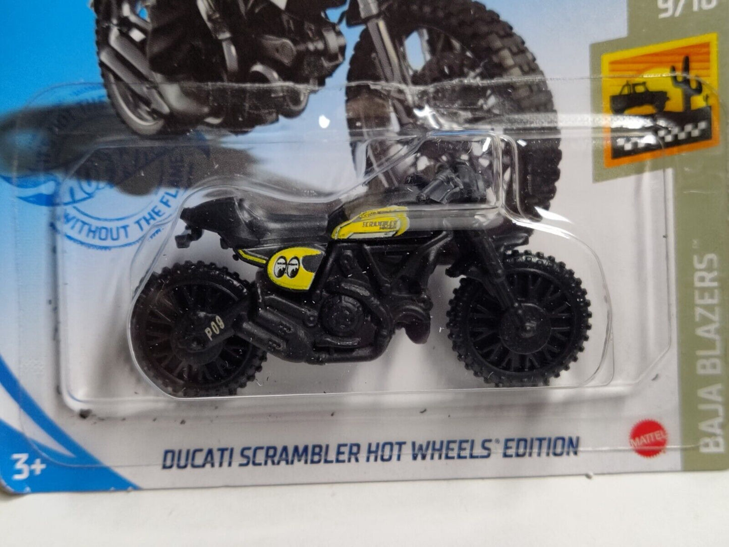 Hot Wheels #169 Mainline Baja Blazers Series #9 Ducati Scrambler MOONEYES