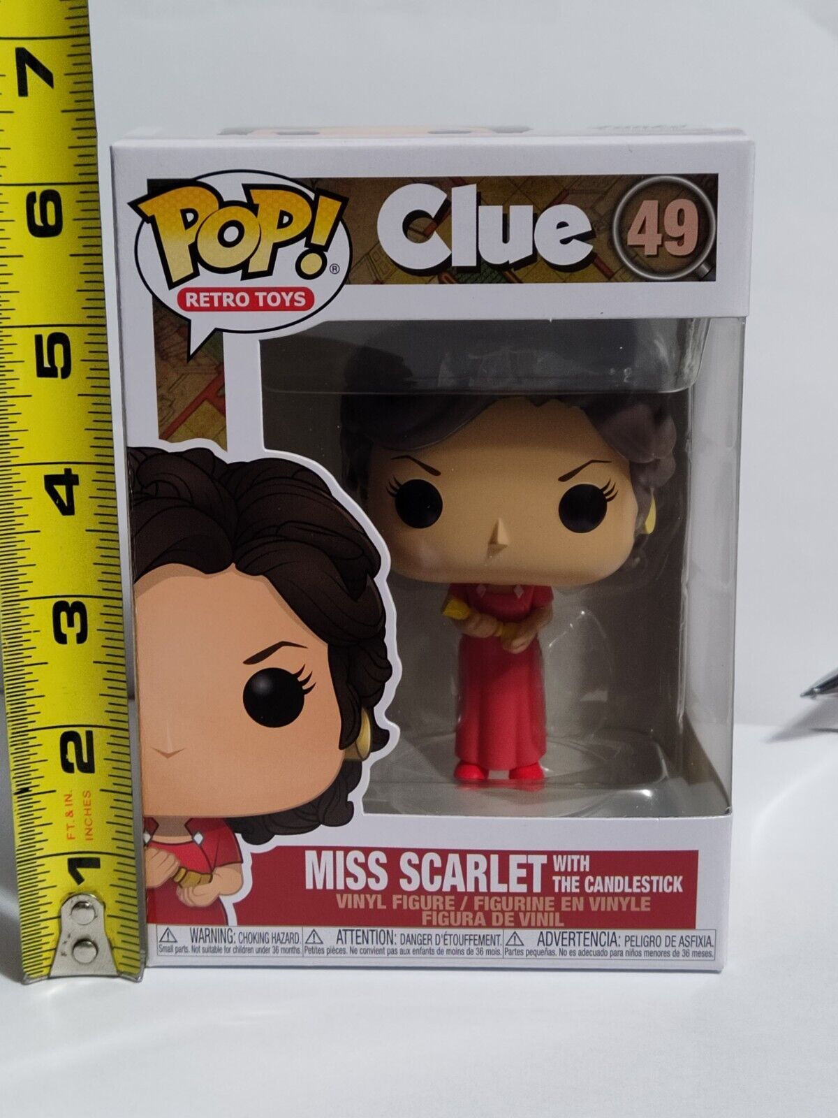 Funko Pop Retro Toys CLUE #49 Miss Scarlet with the candlestick