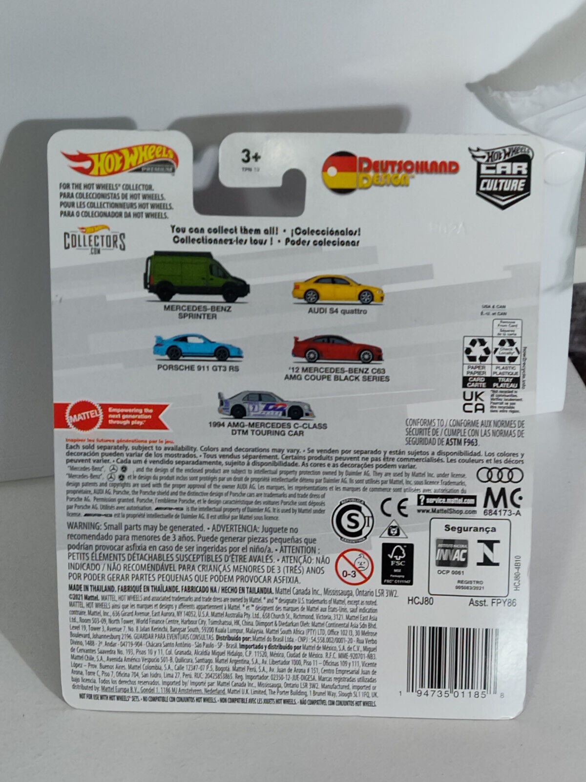 Hot Wheels HCJ80 Deutschland Design II #5 1994 AMG-Mercedes C-Class(Bx9)