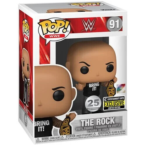 Funko Pop WWE  #91  The Rock  Entertainment Earth Exclusive