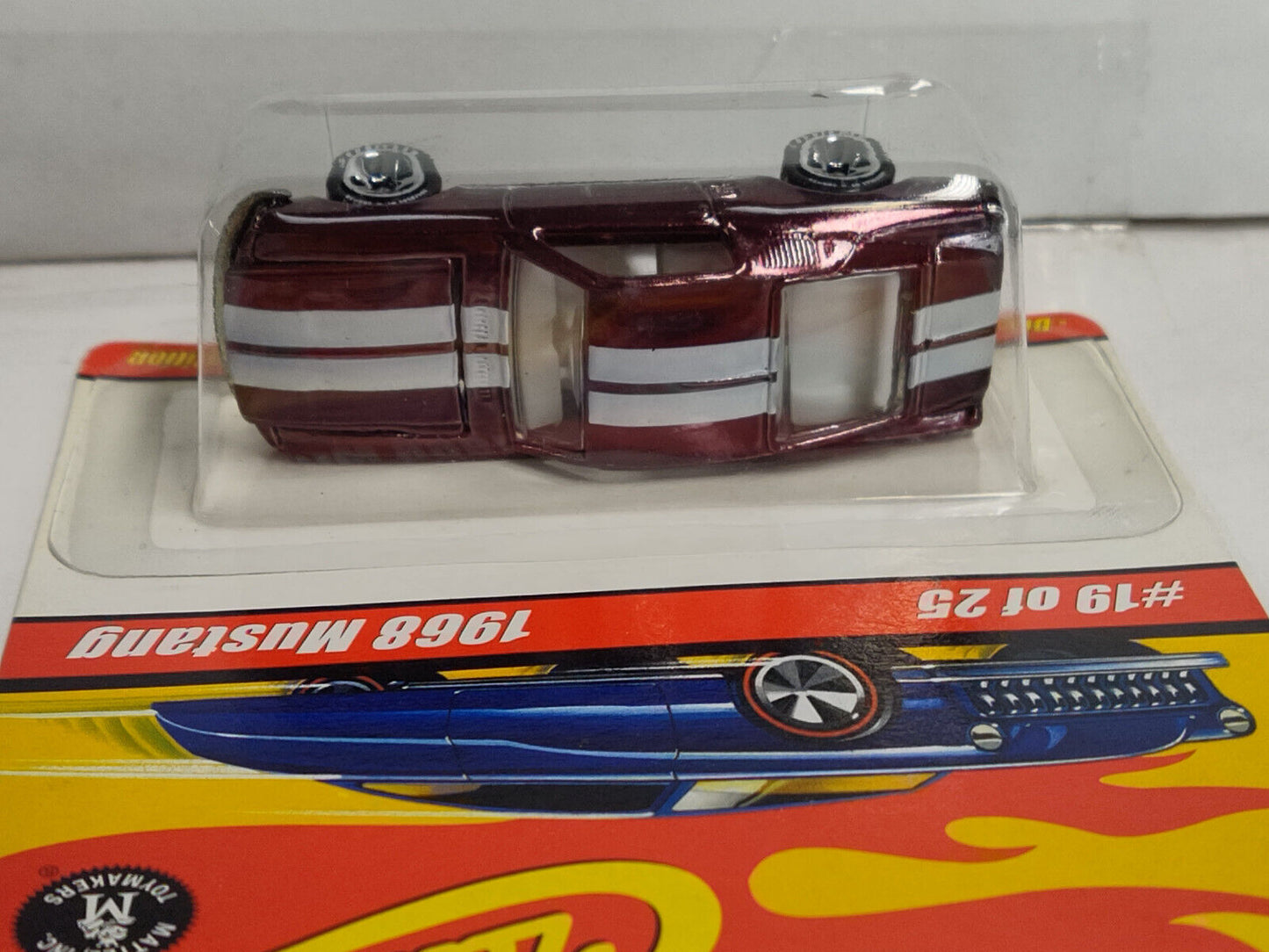 Hot Wheels #H7084 Classics Series 1 #19 1968 Mustang (PLUM)MARK ON BLISTER(Loc O