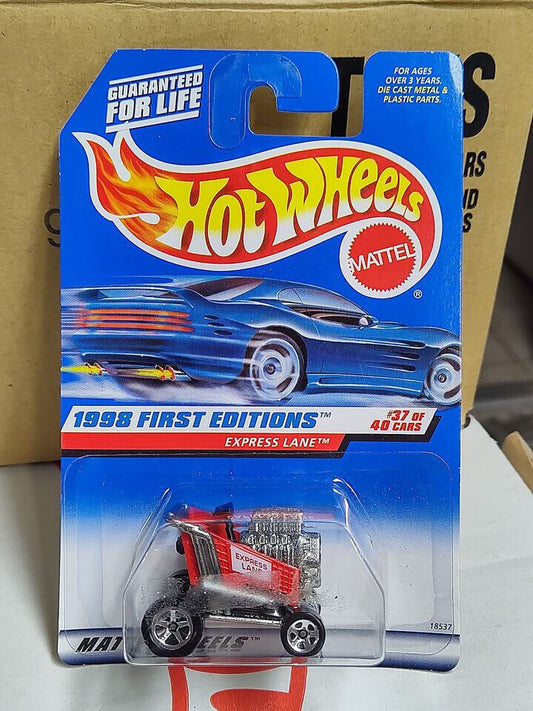 Hot Wheels 1998 First Editions #37 Express LaneGLUE RESID ON BLSTER/CARD (Loc C)