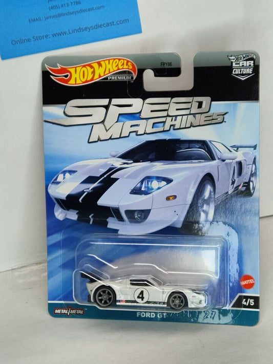 Hot Wheels HKC46 Speed Machines Series #4 Ford GT LIGHT CREASES DOWN CENTER CARD