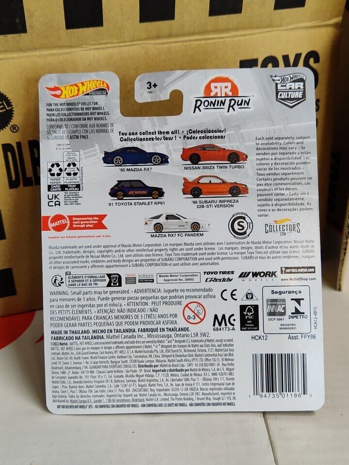 Hot Wheels HCK12 Ronin Run Series Nissan 300ZX  CREASES UNDER PGHK(Bx20)