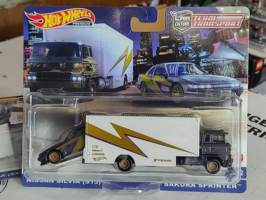 Hot Wheels Team Transport Series #52 Nissan Silvia (S13) & Sakura Sprinter(LocZ)