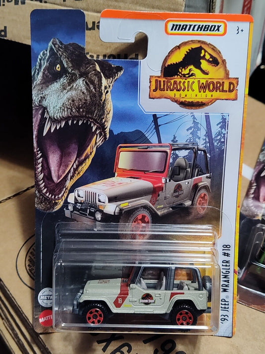 Matchbox #HBH01 Jurassic World Dominion '93 Jeep Wrangler #18