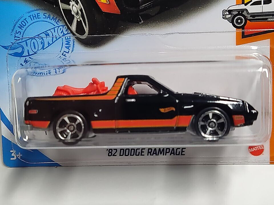 Hot Wheels #175 Main Hot Trucks Series #1 '82 Dodge Rampage (Blk)PGHK BENT/CREAS