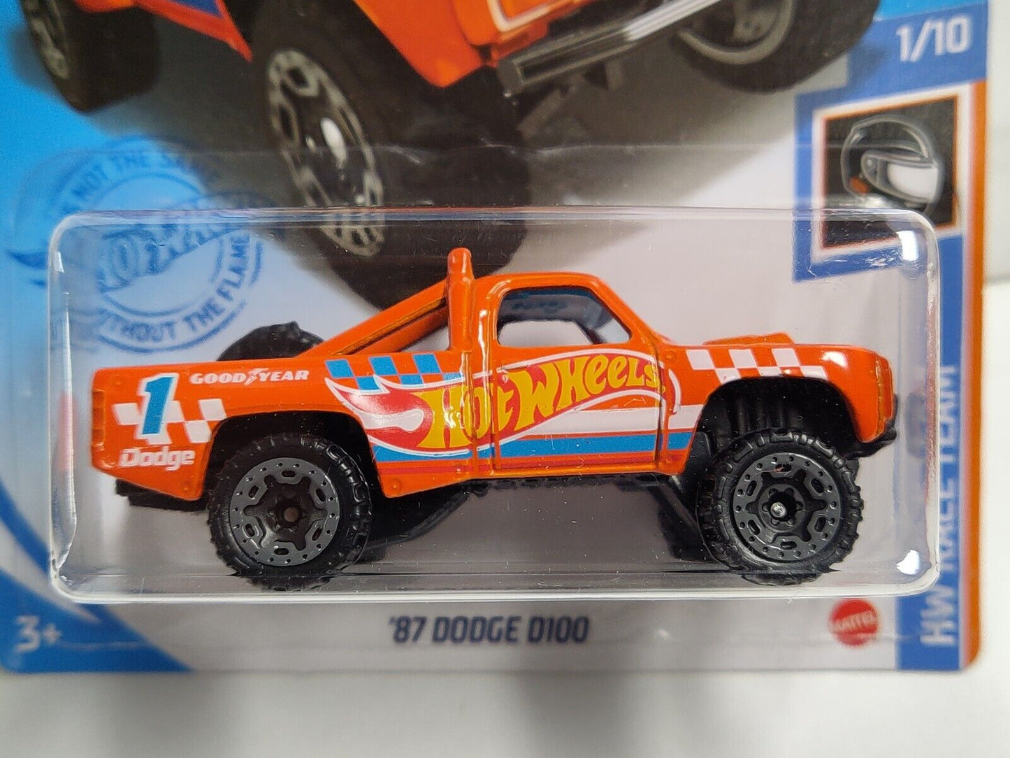 Hot Wheels #168 Mainline Race Team Series #1  '87 Dodge D100 PEGHOOK CREASED