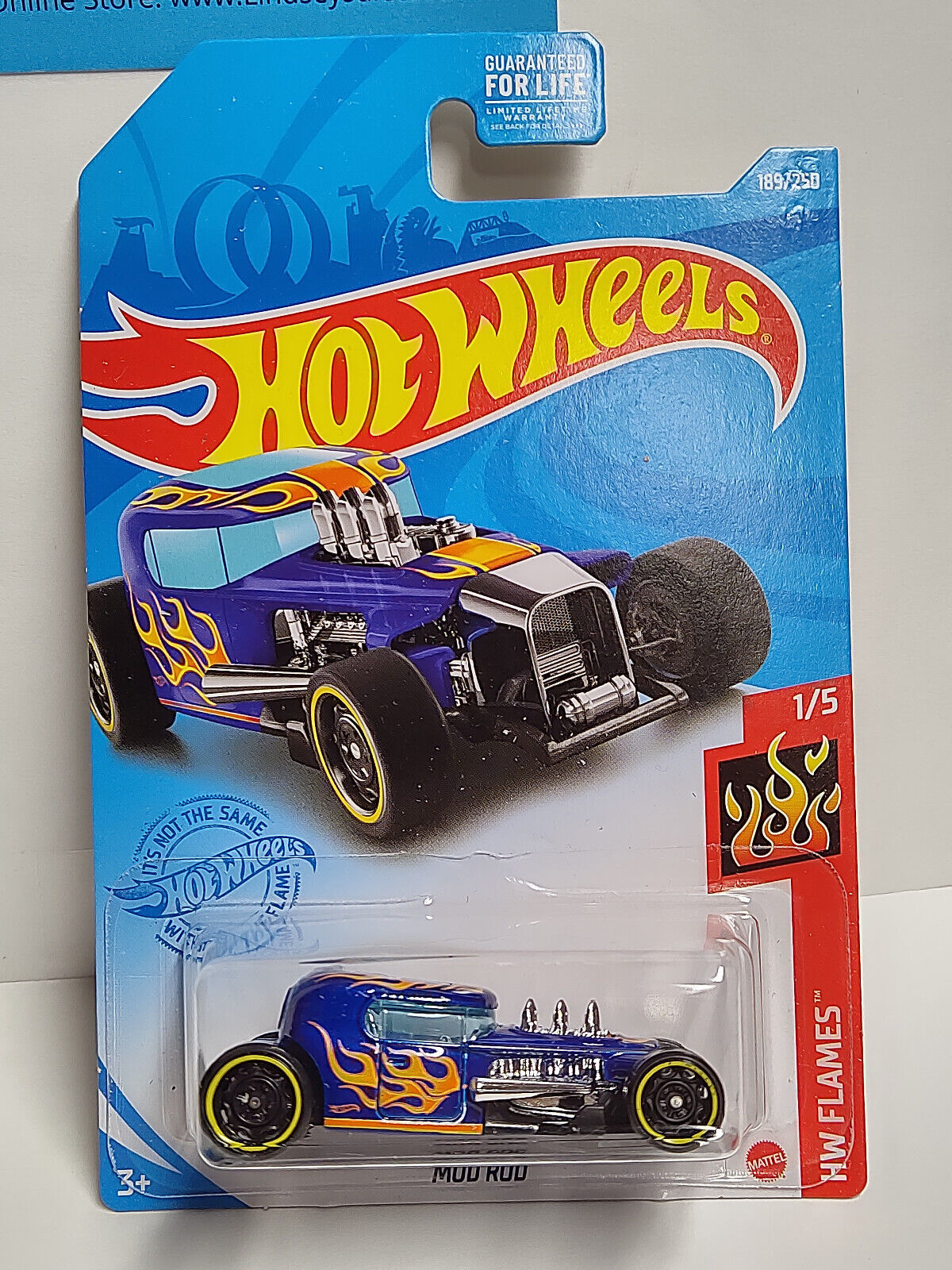 Hot Wheels #189 Mainline Flames Series #1 Mod Rod Blue