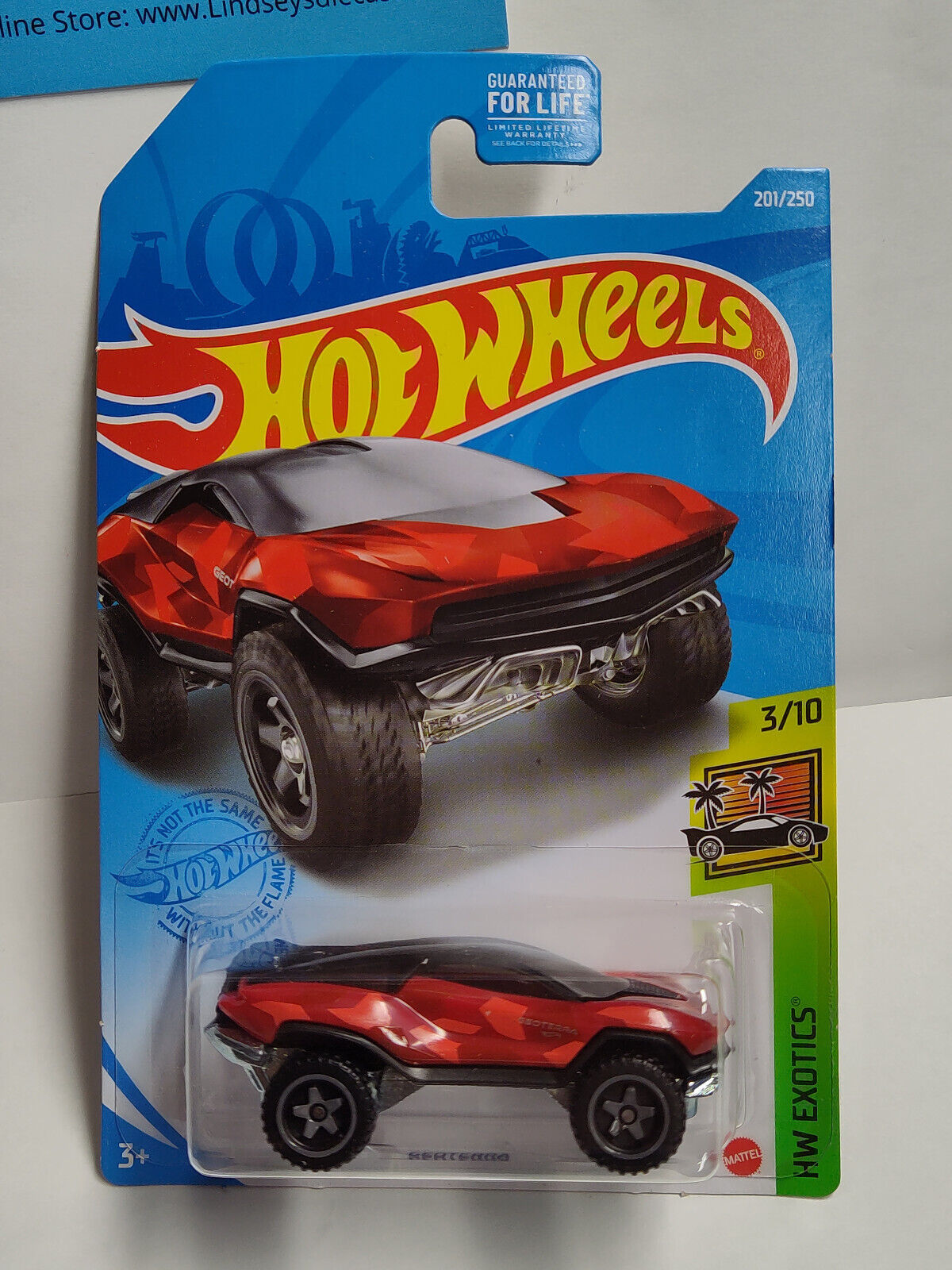 Hot Wheels #201 Mainline Exotics Series Geoterra Red Color