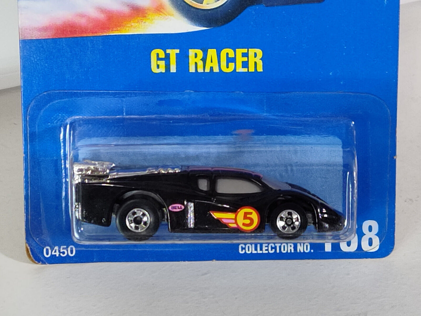 Hot Wheels #168 GT Racer  BLUE CARD CARD BENT  (Loc U)