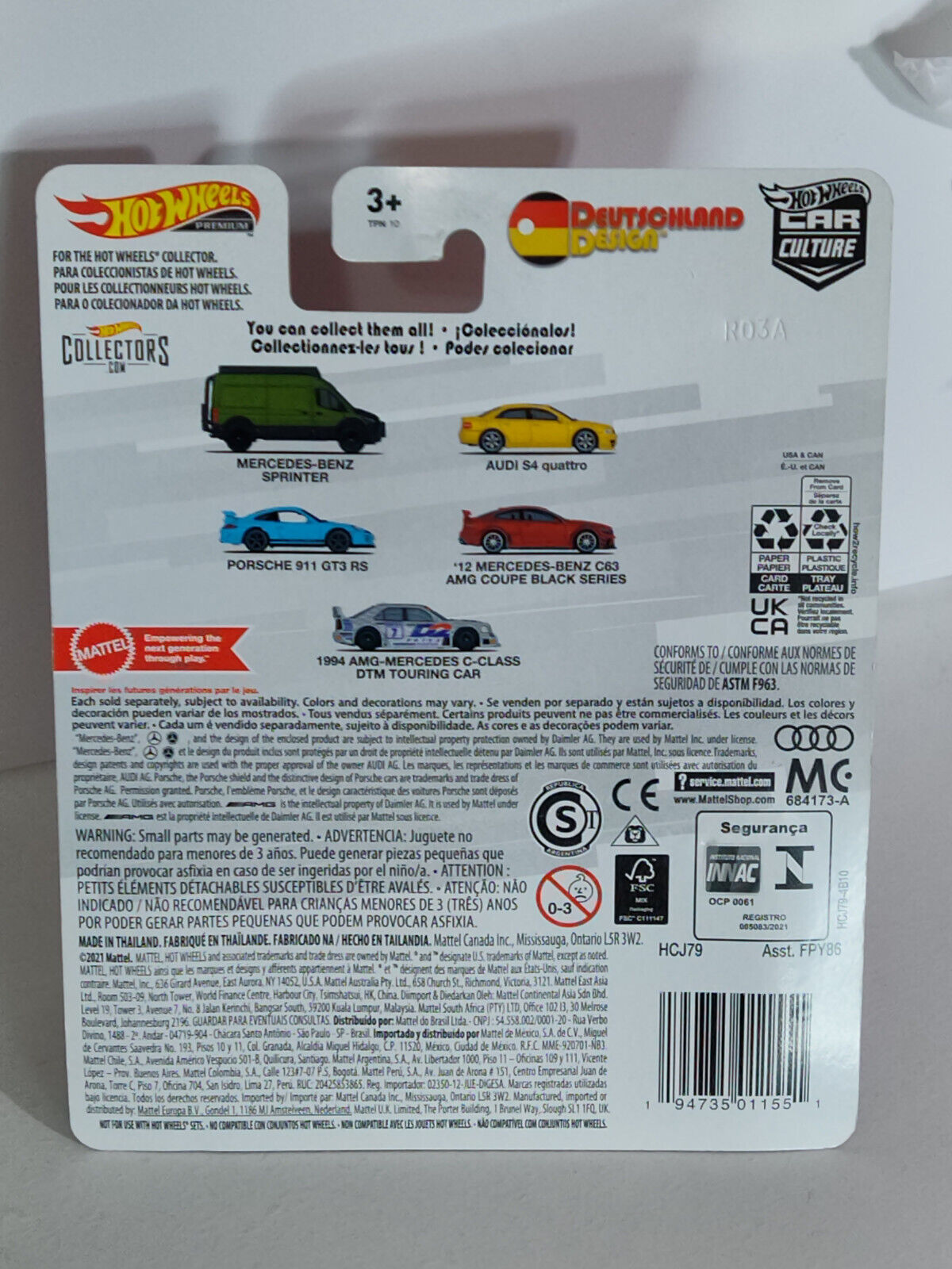 Hot Wheels HCJ79 Deutschland Design #4 '12 Mercedes Benz C63 AMG Coupe (Box 26)