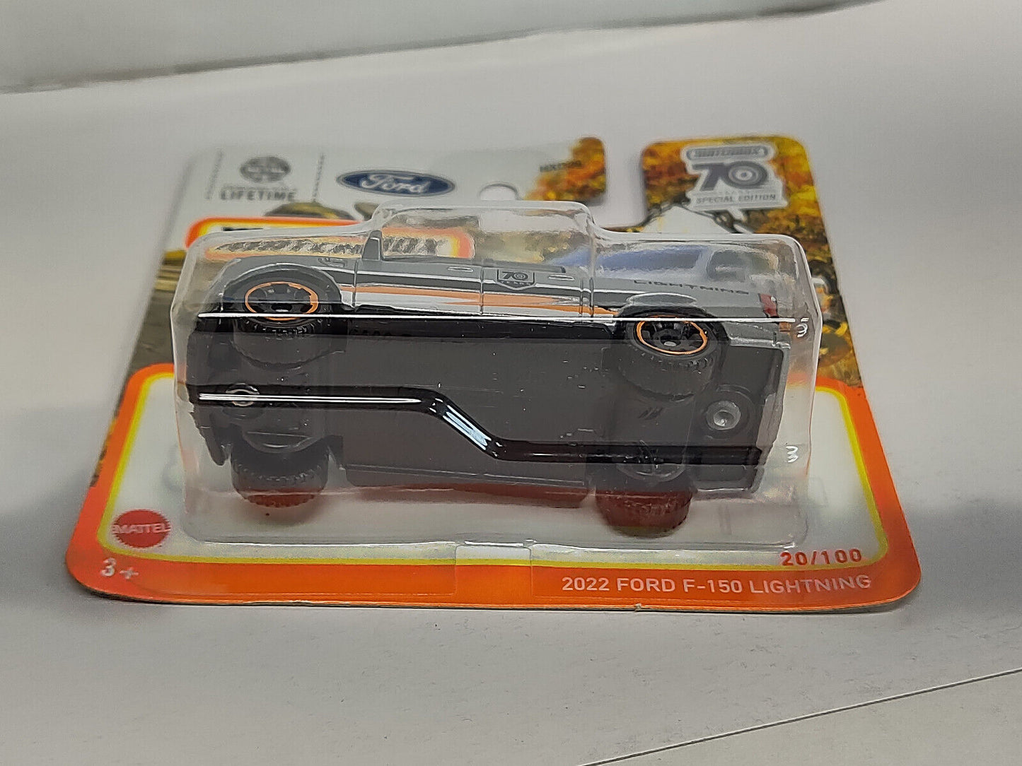 Matchbox #020 2022 Ford F-150 Lightning 70th Anniversary SHORT CARD CREA (Loc Q)