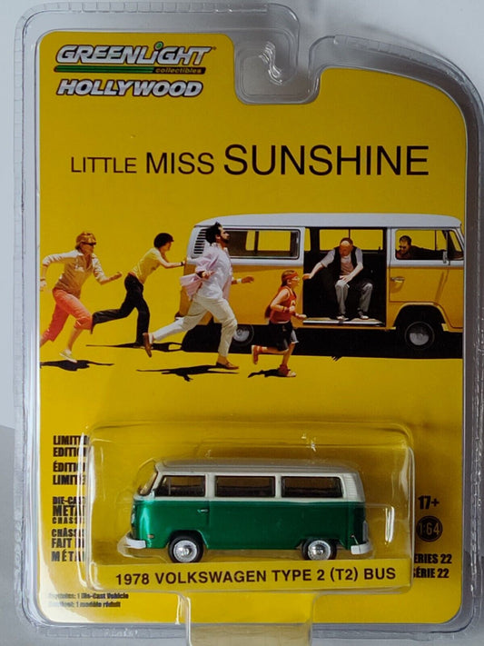 Greenlight Little Miss Sunshine 1978 Volkswagen Type 2(T2) Bus CHASE GREEN MACHI