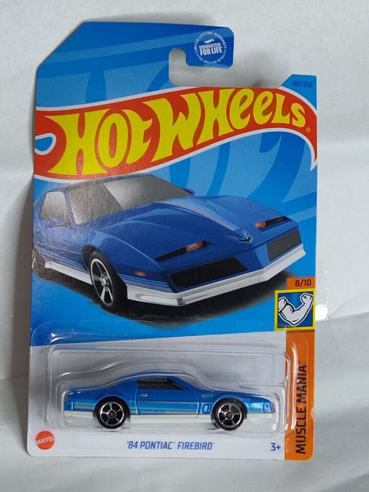 Hot Wheels #180 ML Muscle Mania Series #8 '84 Pontiac Firebird (Blue) (Loc-A)