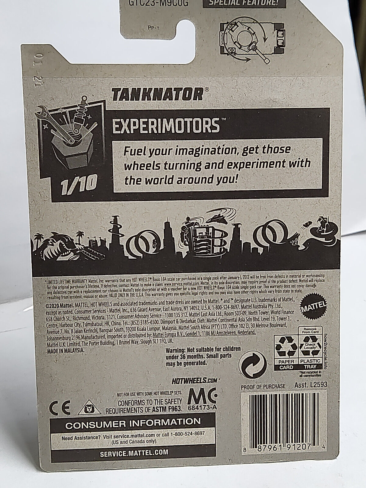 Hot Wheels #005 Mainline Experimotors Series #1 Tanknator