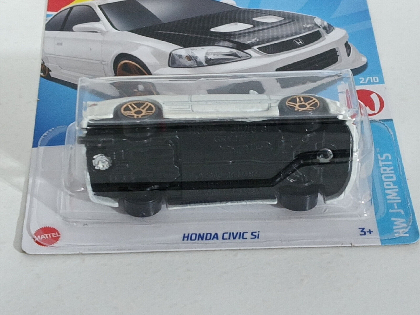 Hot Wheels #045 J-Imports Series #2 Honda Civic Si   CARD & PEGHOOK CREASED/BENT