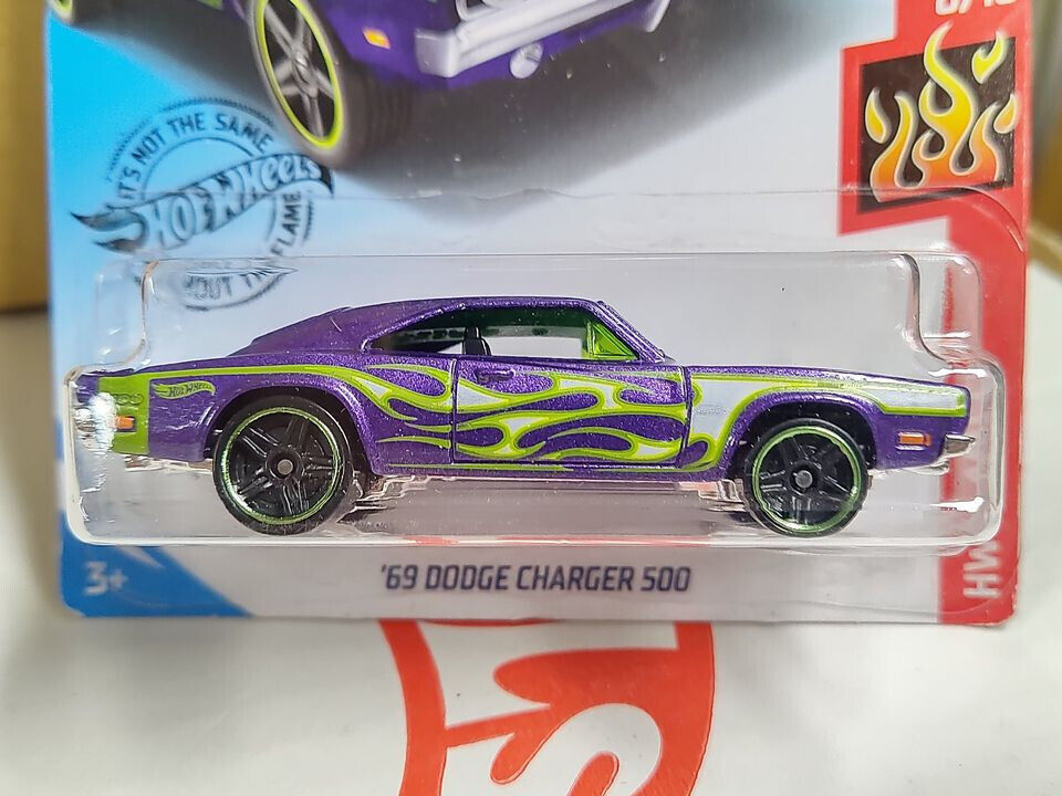 Hot Wheels #189 ML Flames Series #8 '69 Dodge Charger 500 (Box-C)