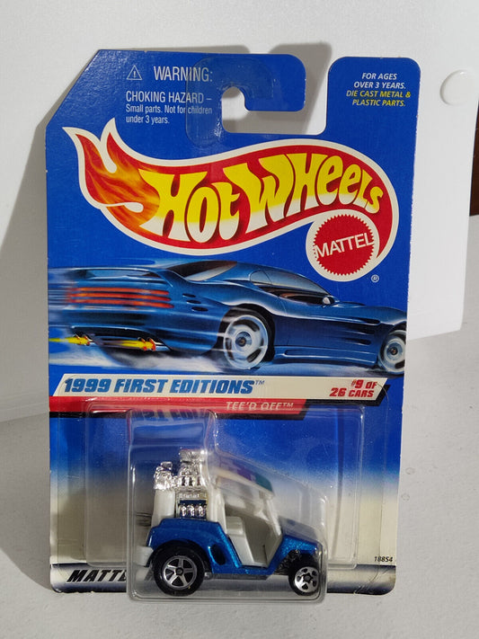 Hot Wheels 1999 First Editions #9 Tee'D Off (Blue Variation) BAD CORNERS (Loc R)