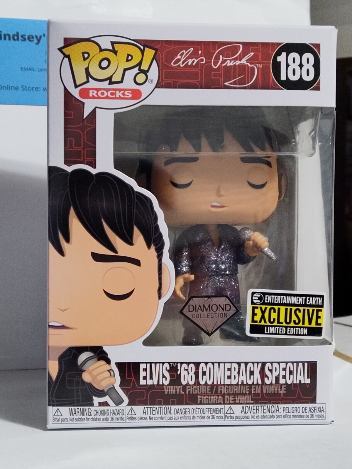 Funko POP Rocks #188 Elvis Presley EE Exclusive Elvis '68 Comeback Special