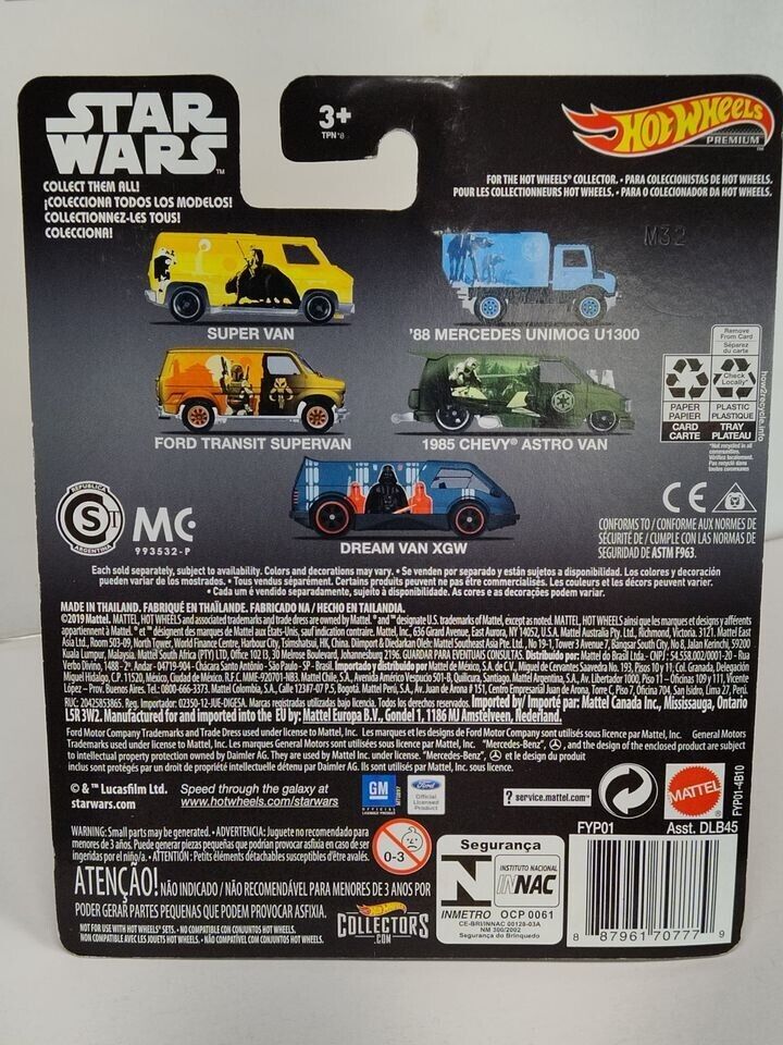 Hot Wheels FYP01 Star Wars #1 Super Van SMALL SPOT ON CARD (Box 27)