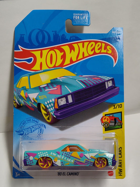 Hot Wheels #044 Art Cars Series #3 '80 El Camino CRACKED BLISTER LH SIDE