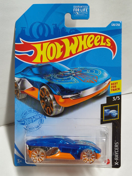 Hot Wheels #128 Mainline X-Raycers Series #3 Forward Force PEGHOOK BENT/CREASED