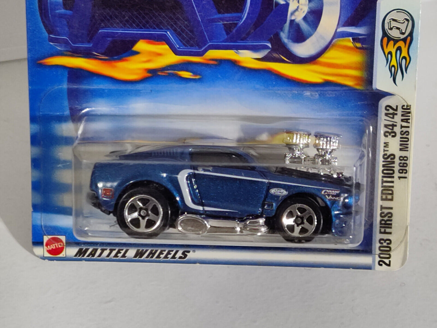 Hot Wheels 2003 First Edition #34 1968 Ford Mustang UPPER RH TAB BENT (Loc U)