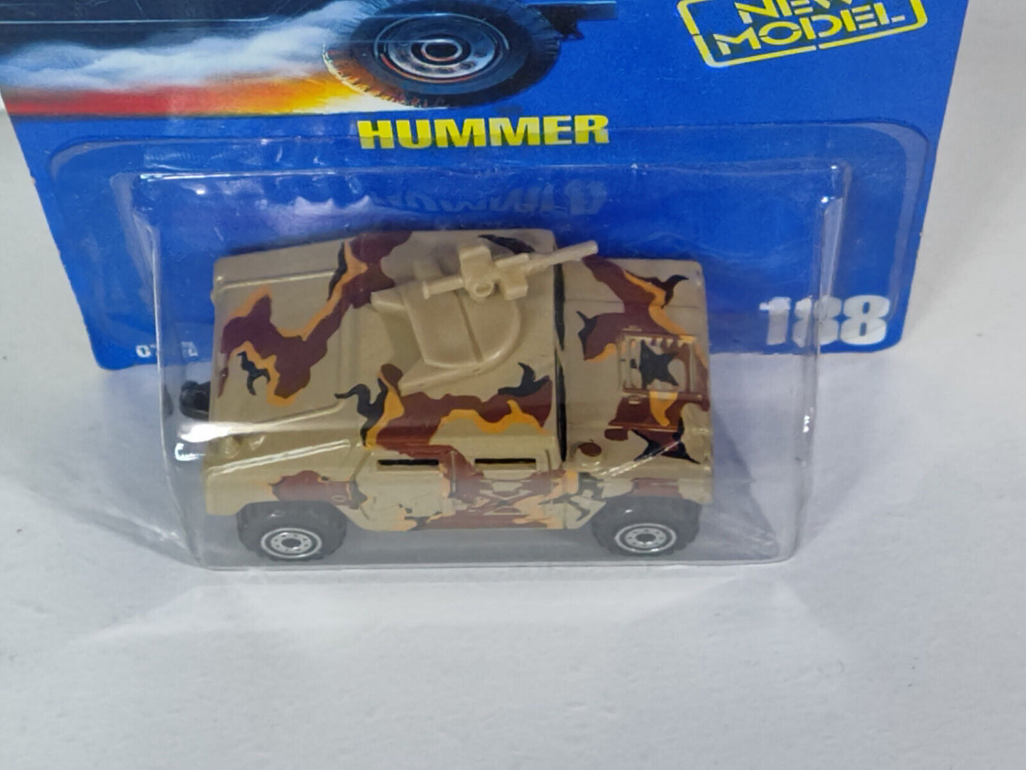 Hot Wheels #188 Hummer Camo Hood Version Blister Dented (Loc U)